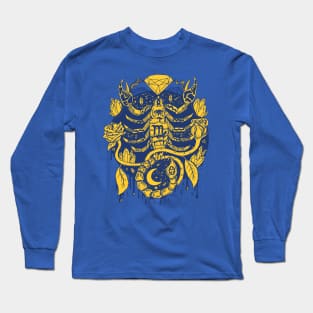 Navy Gold Mystic Scorpio Zodiac Long Sleeve T-Shirt